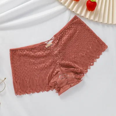 Women Sexy Hollow Cross Lace Panties