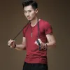 Burgundy V-Neck Short Sleeves