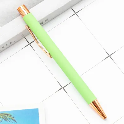 Simple Push Glue Spray Metal Ballpoint Pen Office Stationery