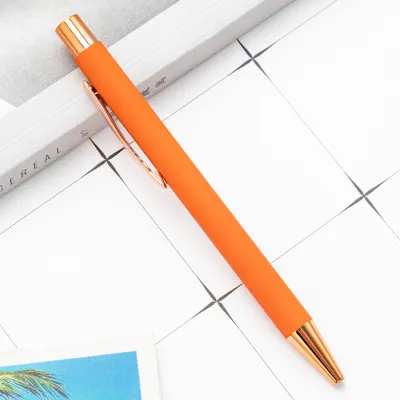 Simple Push Glue Spray Metal Ballpoint Pen Office Stationery