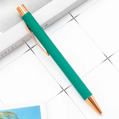 Simple Push Glue Spray Metal Ballpoint Pen Office Stationery