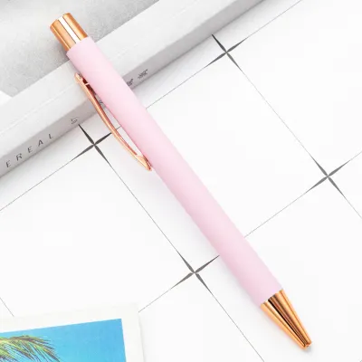 Simple Push Glue Spray Metal Ballpoint Pen Office Stationery