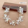 White Beads Wreath Exquisite Version (Send Ribbon Hairpin)