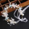 Blue Beads Wreath Exquisite Version (Send Ribbon Hairpin)
