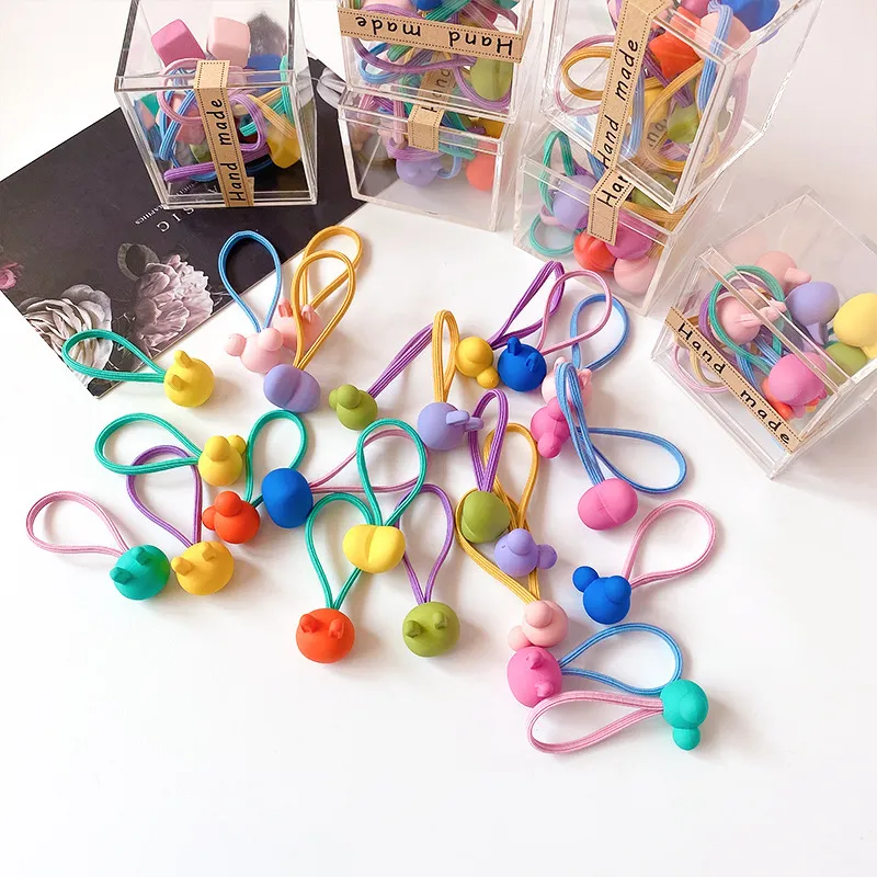 Kids Girls Cartoon Candy Color Acrylic Hair Rope