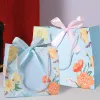 Blue Bouquet With Blue Ribbon