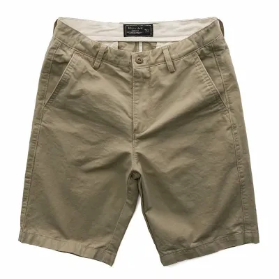 Men Casual Plus Size Straight Cargo Shorts with Button Trim