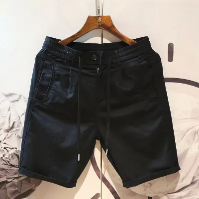 Men Casual Sport Solid Plus Size Straight Cargo Shorts