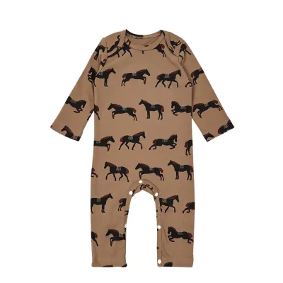 Baby Boys Girls Cute Cartoon Print Long Sleeve Round Neck Romper Cotton Knitted 0-3T