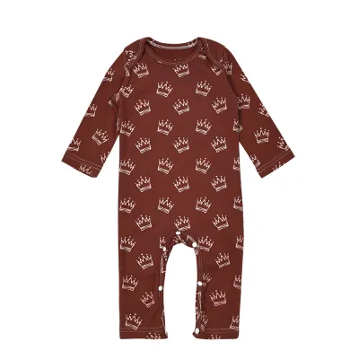 Baby Boys Girls Cute Cartoon Print Long Sleeve Round Neck Romper Cotton Knitted 0-3T