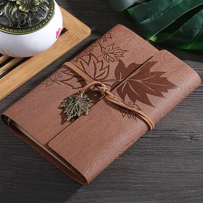 Retro Creative Convenient Maple Leaf Kraft Paper Notebook