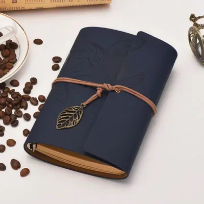 Retro Creative Kraft Paper Loose-Leaf Notebook 160 Pages Imitation Leather