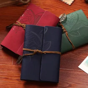 Retro Creative Kraft Paper Loose-Leaf Notebook 160 Pages Imitation Leather
