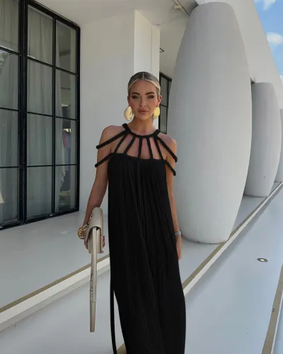 Summer Women Fashion Sexy Halter Neck Maxi Dress