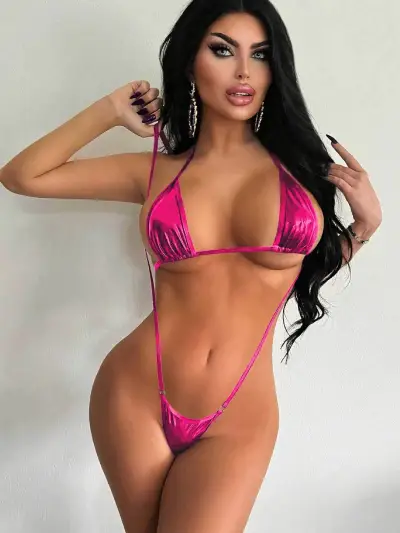 Women Sexy Solid Color One-Piece Swimsuit