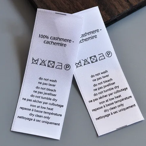 Washing Labels For Clothing
