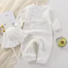 White [Gauze Slant Double-Breasted Long Climb]]