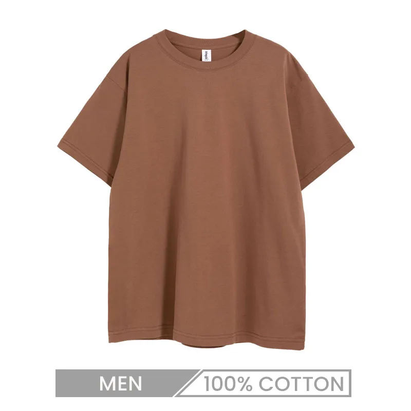 Men Unisex Basic 260gsm 32s Solid Color 100% Cotton Crew Neck Short Sleeve T-Shirt Custom
