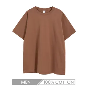 Men Unisex Basic 260gsm 32s Solid Color 100% Cotton Crew Neck Short Sleeve T-Shirt Custom