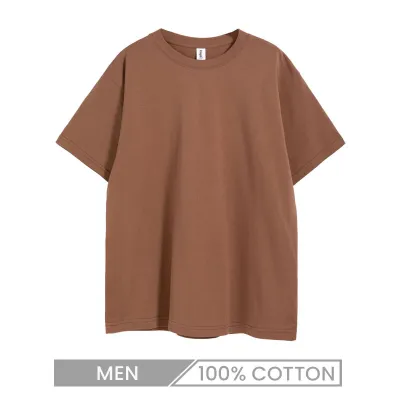 Camiseta básica unisex de manga corta 100% algodón del color sólido 260gsm 32s de los hombres personalizada