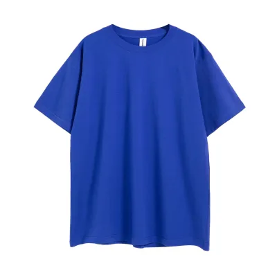Men Unisex Basic 260gsm 32s Solid Color 100% Cotton Crew Neck Short Sleeve T-Shirt Custom