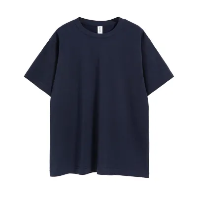 Men Unisex Basic 260gsm 32s Solid Color 100% Cotton Crew Neck Short Sleeve T-Shirt Custom