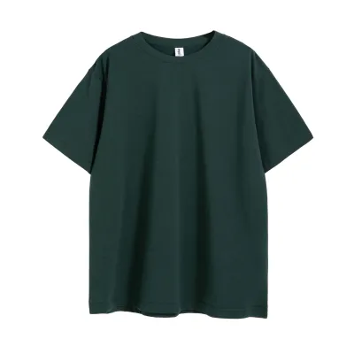 Men Unisex Basic 260gsm 32s Solid Color 100% Cotton Crew Neck Short Sleeve T-Shirt Custom