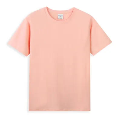 Women Men Unisex Summer 40S/2 210gsm Combed 100% Cotton Crew Neck Short Sleeve T-Shirt Custom
