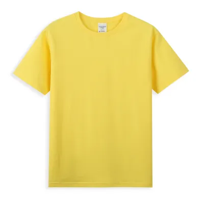 Women Men Unisex Summer 40S/2 210gsm Combed 100% Cotton Crew Neck Short Sleeve T-Shirt Custom