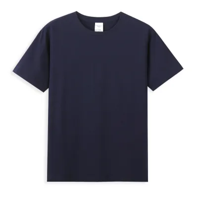 Women Men Unisex Summer 40S/2 210gsm Combed 100% Cotton Crew Neck Short Sleeve T-Shirt Custom