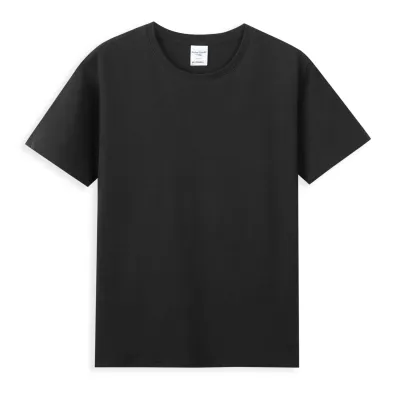 Women Men Unisex Summer 40S/2 210gsm Combed 100% Cotton Crew Neck Short Sleeve T-Shirt Custom