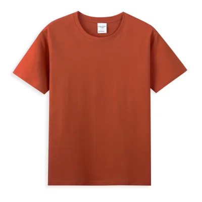Women Men Unisex Summer 40S/2 210gsm Combed 100% Cotton Crew Neck Short Sleeve T-Shirt Custom