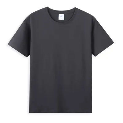 Women Men Unisex Summer 40S/2 210gsm Combed 100% Cotton Crew Neck Short Sleeve T-Shirt Custom