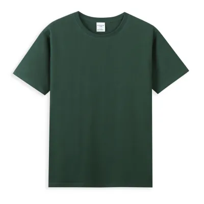 Women Men Unisex Summer 40S/2 210gsm Combed 100% Cotton Crew Neck Short Sleeve T-Shirt Custom