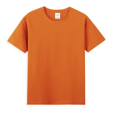 Women Men Unisex Summer 40S/2 210gsm Combed 100% Cotton Crew Neck Short Sleeve T-Shirt Custom