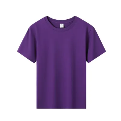 Summer Kids 180gsm Children'S 100% Cotton Crew Neck Short-Sleeved T-Shirt Custom