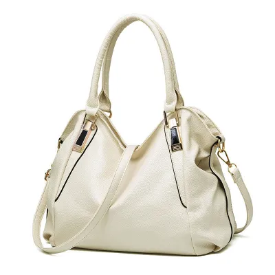 Women Street Trend Large Capacity Soft PU Leather Bucket Shoulder Bag