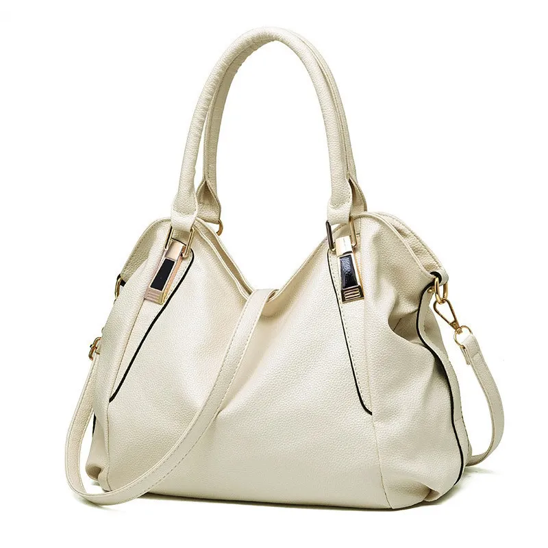 Women Street Trend Large Capacity Soft PU Leather Bucket Shoulder Bag