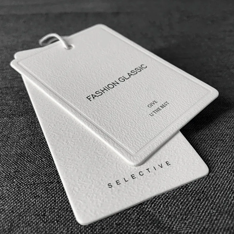 Custom Logo Double Layer Tags Cards For Clothing