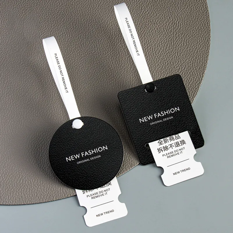 Custom Logo Anti-Demolition Anti-Theft Buckle Tags Cards For Clothing