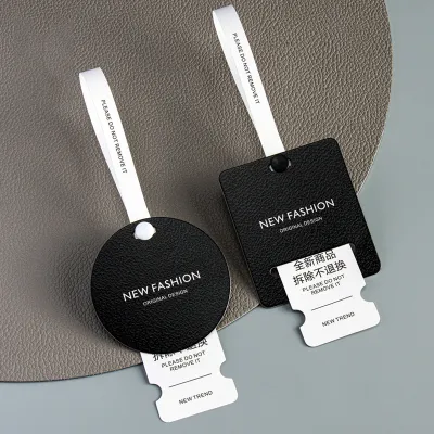 Custom Logo Anti-Demolition Anti-Theft Buckle Tags Cards For Clothing