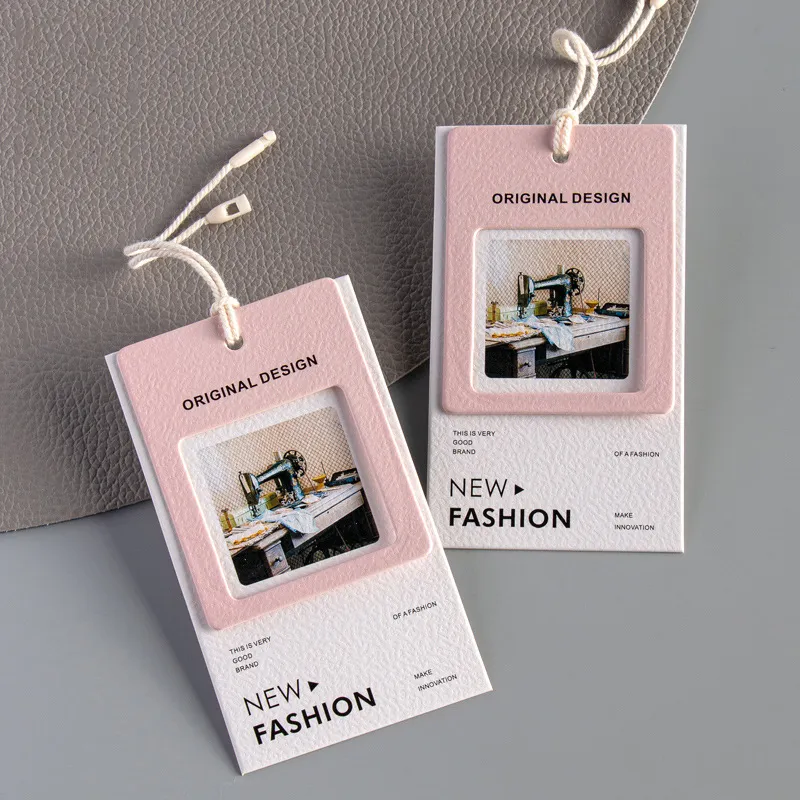 Custom Logo Double Layer Tags Cards For Clothing