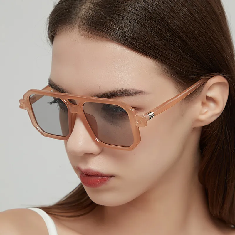 Women's Simple Polygon Anti-Blue Sunglasses