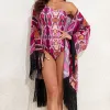 Snake-Embossed Swimsuit Set