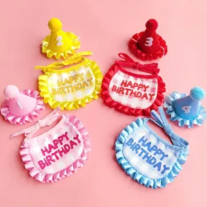 Simple Home Pet Cute Scarf Slippery Towel Kitty Happy Birthday Set Princess Wind