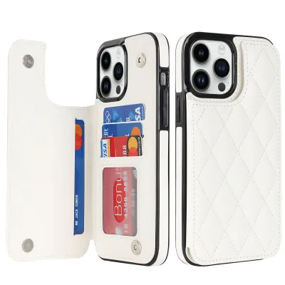 For Samsung Apple iPhone15 Pro Max Multi-Function Card Holder Phone Protective Case Imitation Leather