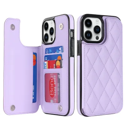 For Samsung Apple iPhone15 Pro Max Multi-Function Card Holder Phone Protective Case Imitation Leather