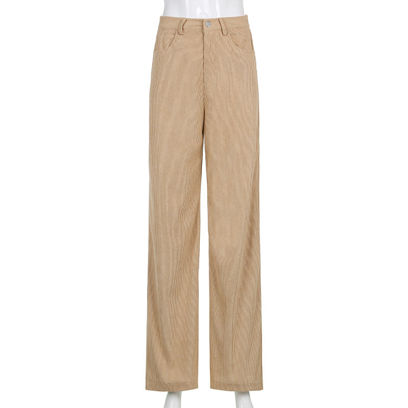 パンツ 19SO 24/7 corduroy wide slacks size L Wholesale Corduroy Dagging Wide Leg Casual Women Solid Color