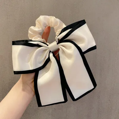 Women Simple Large Bowknot Ribbon Cloth Hair Ring Jewelry Hair Accessories