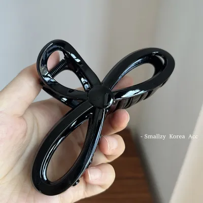 Women Acrylic Simple Large Bow Hair Claws